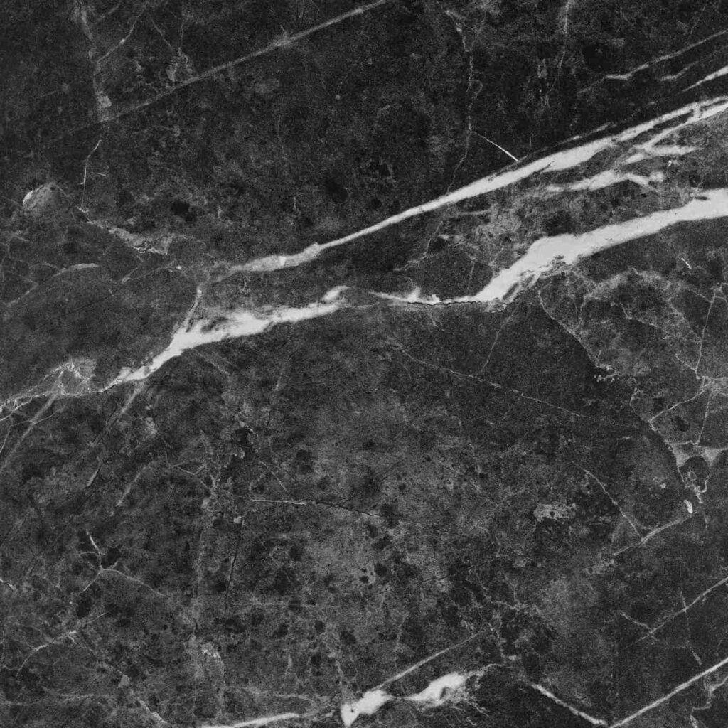 Bistro Dining Height Table Base with a 590 Square Marquina Marble