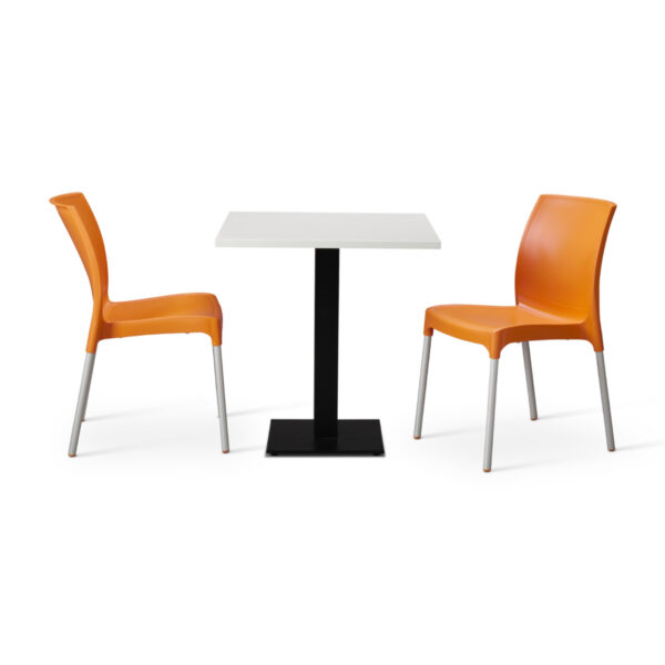 "Orange-Vibe-Chairs-with-White-Tuff-Top-Forza-Square-table.jpg"