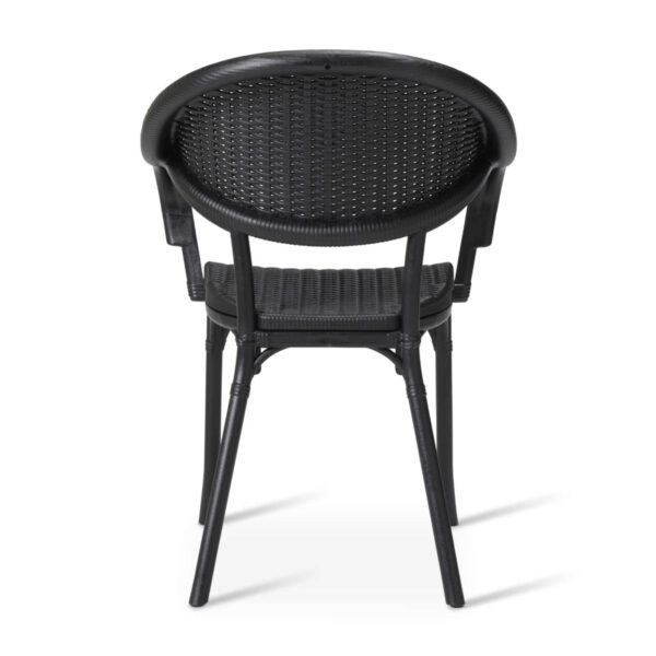 Paris polypropylene bistro armchair back view