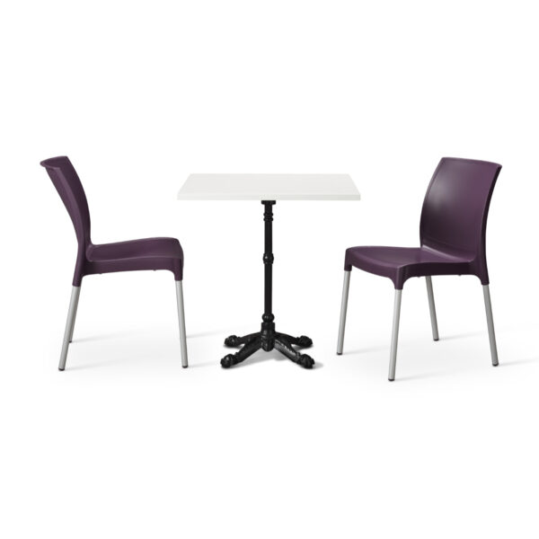 "Plum-Vibe-Chairs-with-White-Tuff-Top-Bistro-Square-table.jpg"