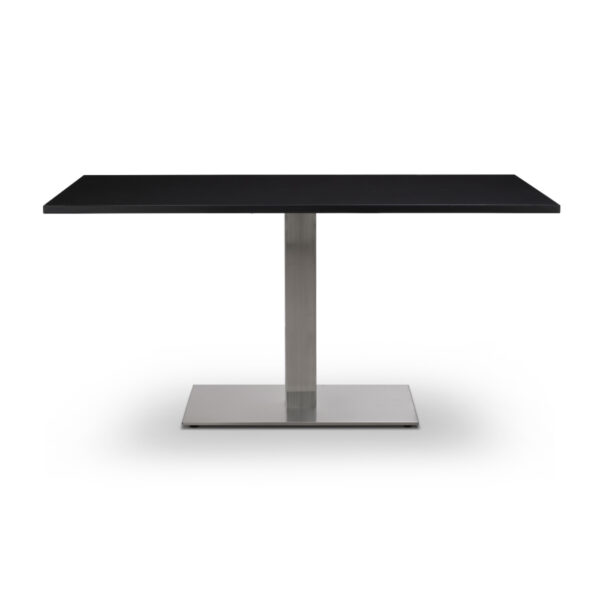 tuff top original black top on Danilo single pedestal dining base