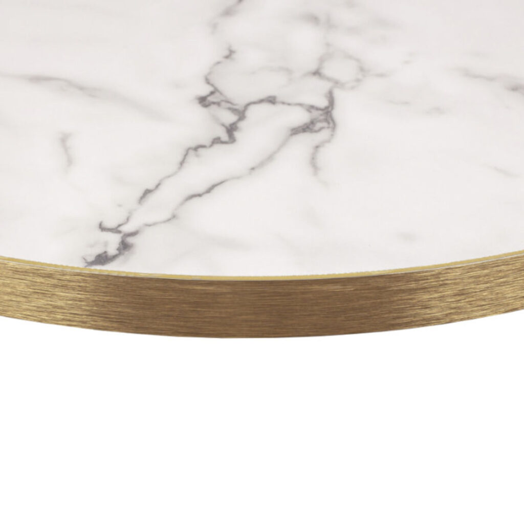 Tuff Top Premium High Gloss Table Top with metallic gold edging In