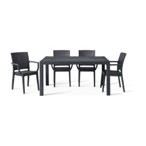 Canterbury 6 seater table with 4 armchairs set
