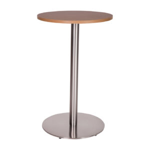 Danilo round bar table with laminate oak top