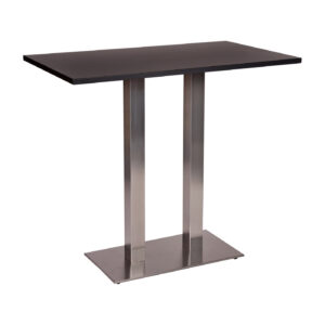 Danilo twin rectangular bar table with black tuff top