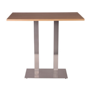 Danilo twin rectangular bar table with laminate oak top