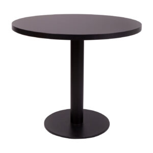 Forza round coffee table with black tuff top
