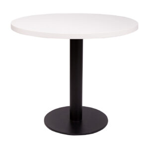 Forza round coffee table with white tuff top