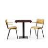 "Bourbon-Armchair-in-Goldmine-with-Solid-Wood-Walnut-Forza-Square-Table.jpg"