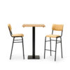 "Bourbon-Bar-Chairs-in-Goldmine-with-Solid-Wood-Oak-square-Forza-Poseur-table.jpg"