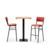 "Bourbon-Bar-Chairs-in-Tabasco-with-Solid-Wood-Oak-square-Forza-Poseur-table.jpg"