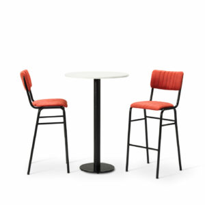 "Bourbon-Bar-Chairs-in-Tabasco-with-round-White-MFC-top-on-a-Forza-round-poseur-height-base.jpg"
