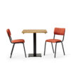 "Bourbon-Side-Chair-in-Tabasco-with-Solid-Wood-Oak-Forza-Square-Table.jpg"