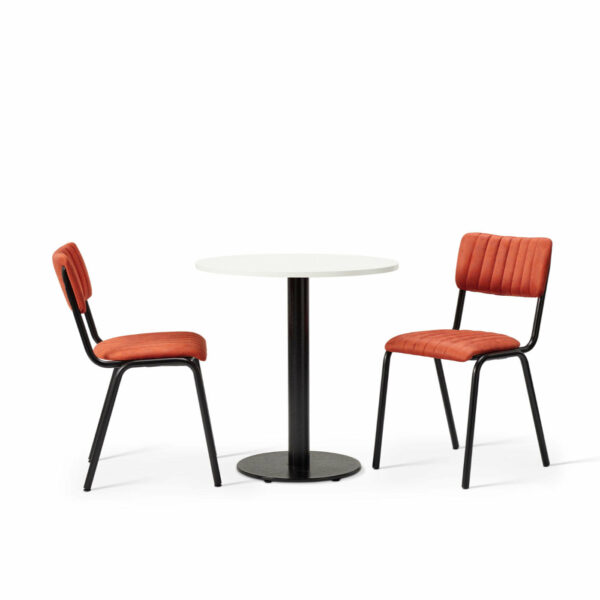 "Bourbon-Side-Chair-in-Tabasco-with-White-Round-MFC-on-Forza-Round-Base.jpg"