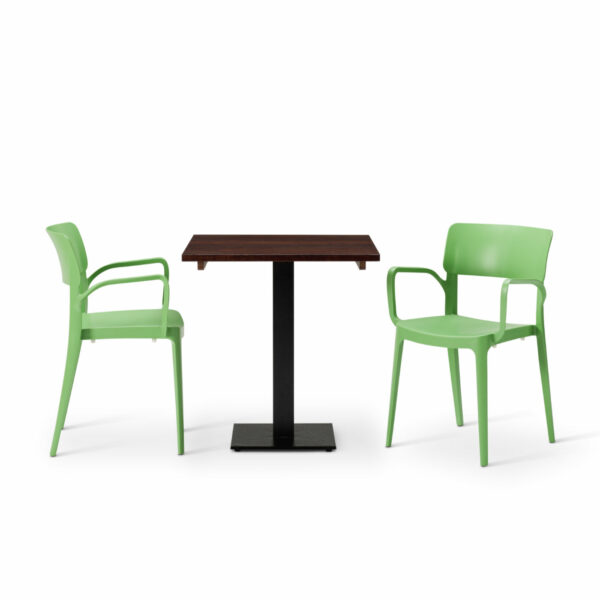 "Vivo-Armchair-in-Avocado-with-Solid-Wood-Walnut-Square-Forza-table.jpg"